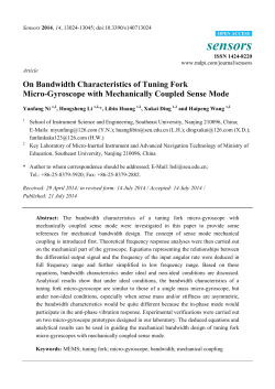 On Bandwidth Characteristics of Tuning Fork Micro