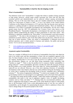 Sustainability is bad for the developing world