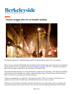 Tenants struggle after fire at Chandler building