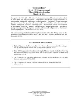 Testing Brief - Georgia Department of Education