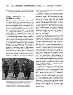 Indigenous Peoples in Latin America, since 1945