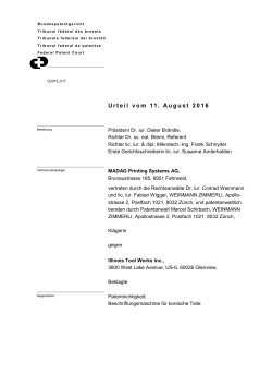 Urteil vom 11. August 2016