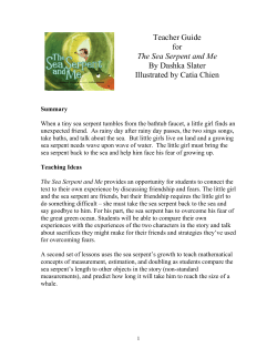 The Sea Serpent and Me Teacher`s Guide