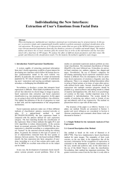 Extraction of User`s Emotions from Facial Data