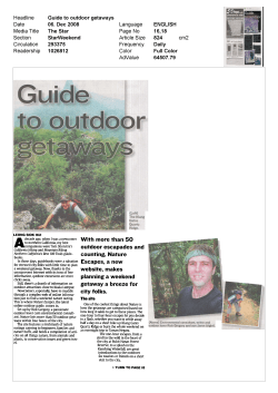 outdoor escapades and counting Nature Escapes a new