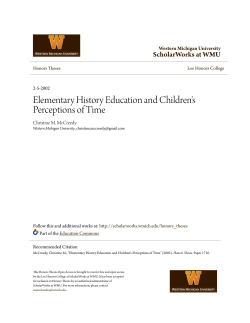 Elementary History Education and Children`s Perceptions of Time