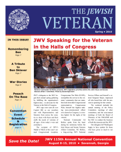 Spring, 2010 - Jewish War Veterans of the USA