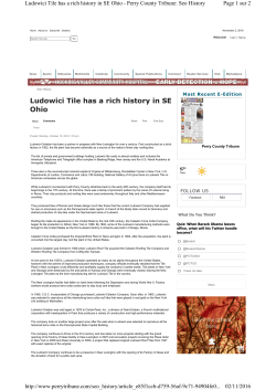 Ludowici Tile has a rich history in SE Ohio