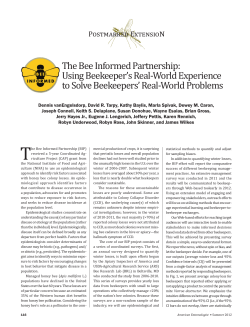 The Bee Informed Partnership: Using Beekeeper`s Real
