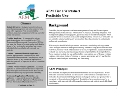 Pesticide Use - NYS Soil and Water Conservation Committee