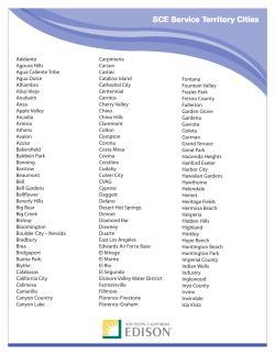 SCE Service Territory Cities