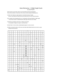 State Nicknames &ndash; A Right Angle Puzzle