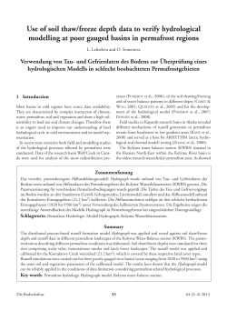 Use of soil thaw/freeze depth data to verify hydrological