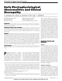 Early Electrophysiological Abnormalities and