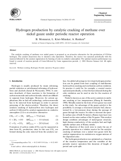 Hydrogen production by catalytic cracking of methane over nickel