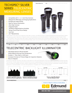 techspec&reg; silver series telecentric measuring