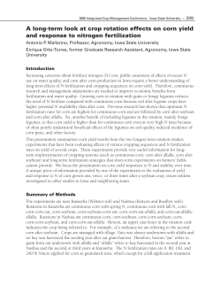 A long-term look at crop rotation effects on corn yield and response