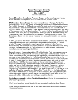 2017 GW Commencement Transcript