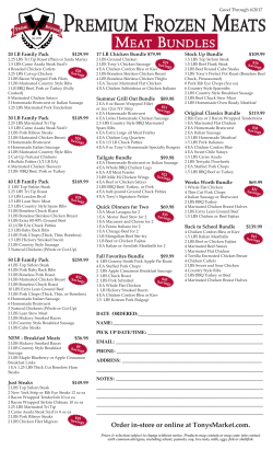 meat bundles - Tony`s Market