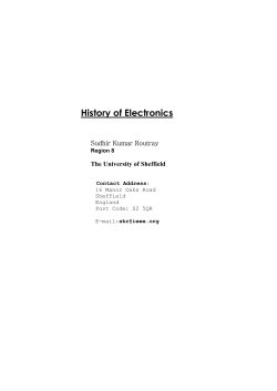 History of Electronics - Engineering and Technology History Wiki