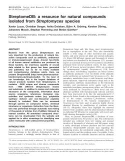 StreptomeDB: a resource for natural compounds isolated from