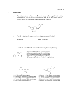 Page 1 of 6 I. Nomenclature 1. Protoapigenone, shown below, is a