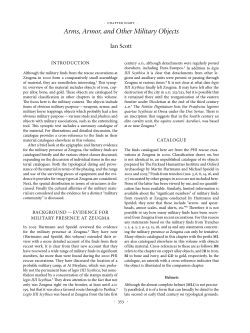 chapter eight Arms, Armor, and Other Military Objects Ian Scott
