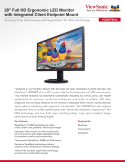 28" Full HD Ergonomic LED Monitor with Integrated Client Endpoint