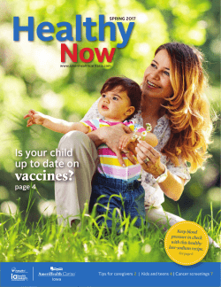 Read the spring 2017 Healthy Now member newsletter
