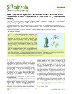 NMR Study of the Hydrolysis and Dehydration of