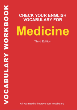 Check Your English Vocabulary For Medicine