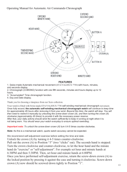 Unlock the crown (A) by turning it 4-5 times counter