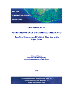 PETRO-INSURGENCY OR CRIMINAL SYNDICATE?