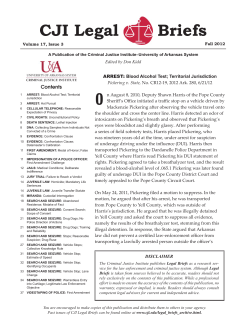 Fall 2012 - Criminal Justice Institute