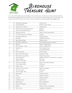 Birdhouse Treasure Hunt - Sudbury Art Association