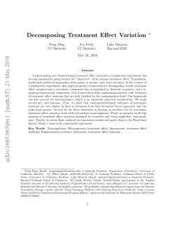 Decomposing Treatment Effect Variation arXiv:1605.06566v1 [math