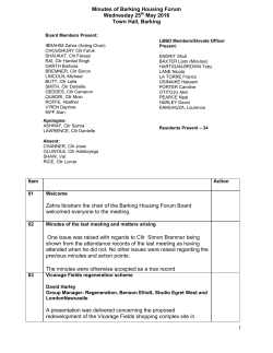 Barking Forum May 2016 - London Borough of Barking and Dagenham