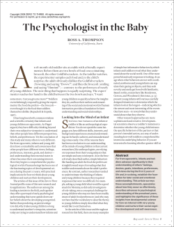The Psychologist in the Baby