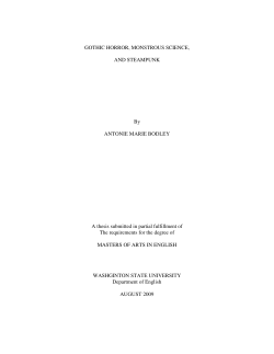 gothic horror, monstrous science - WSU Dissertations