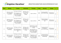 Experienced - Brighton Marathon Weekend