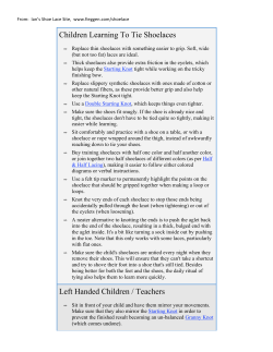 Children Learning To Tie Shoelaces Left Handed Children / Teachers