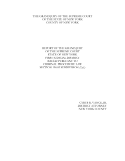 Grand Jury Report - Columbia Law School