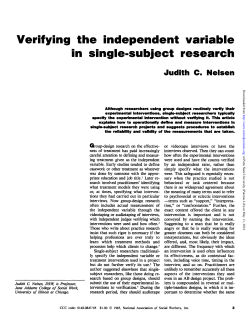 the independent variable single-subject research Verifying