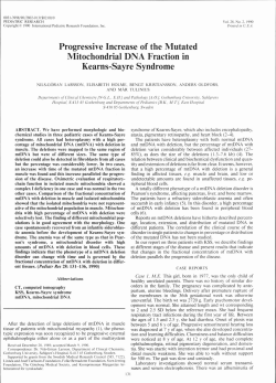 Progressive Increase of the Mutated Mitochondria1 DNA Fraction in