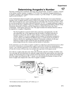Determining Avogadro`s number