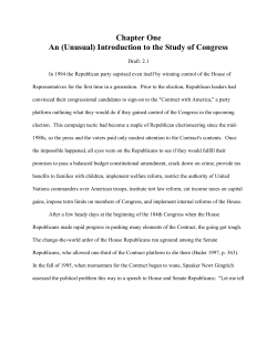 Chapter One An (Unusual) Introduction to the Study of Congress