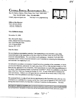 CJA`s November 19, 1998 letter to Chairman/NYS