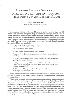 rewriting american democracy: language and cultural (dis)locations