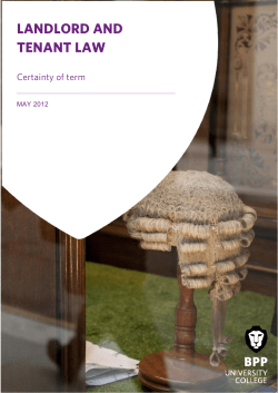 landlord and tenant law