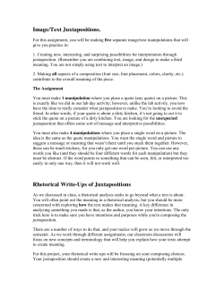 Image/Text Juxtapositions.